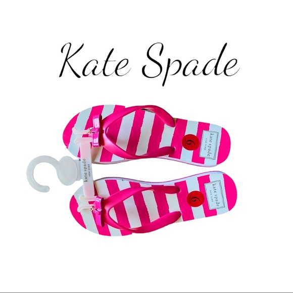 kate spade Shoes Nwt Kate Spade Fifi Bow Charm Pink White Striped